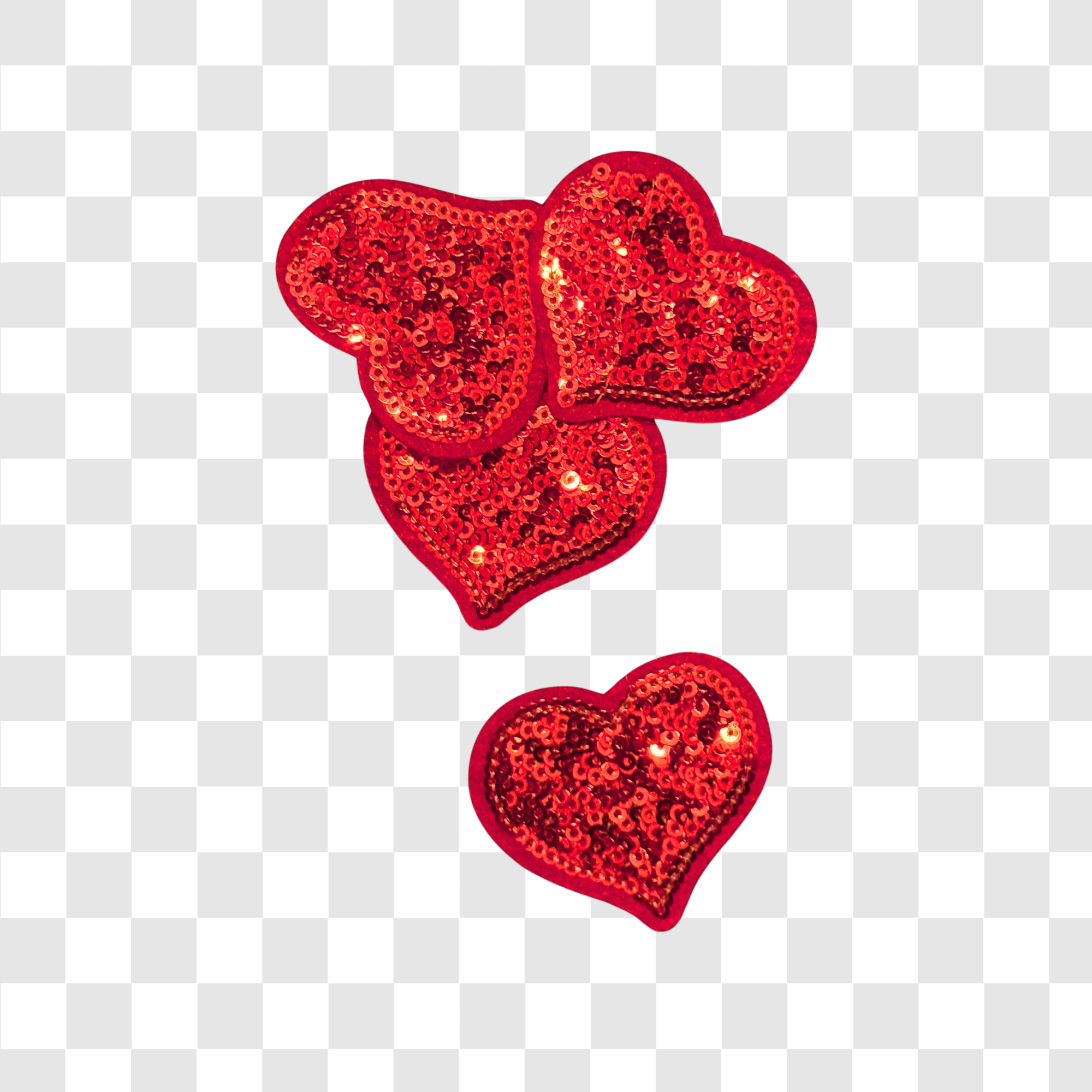 Red Sequin Hearts