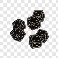Black Double Dice