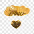 Sequin Gold Heart